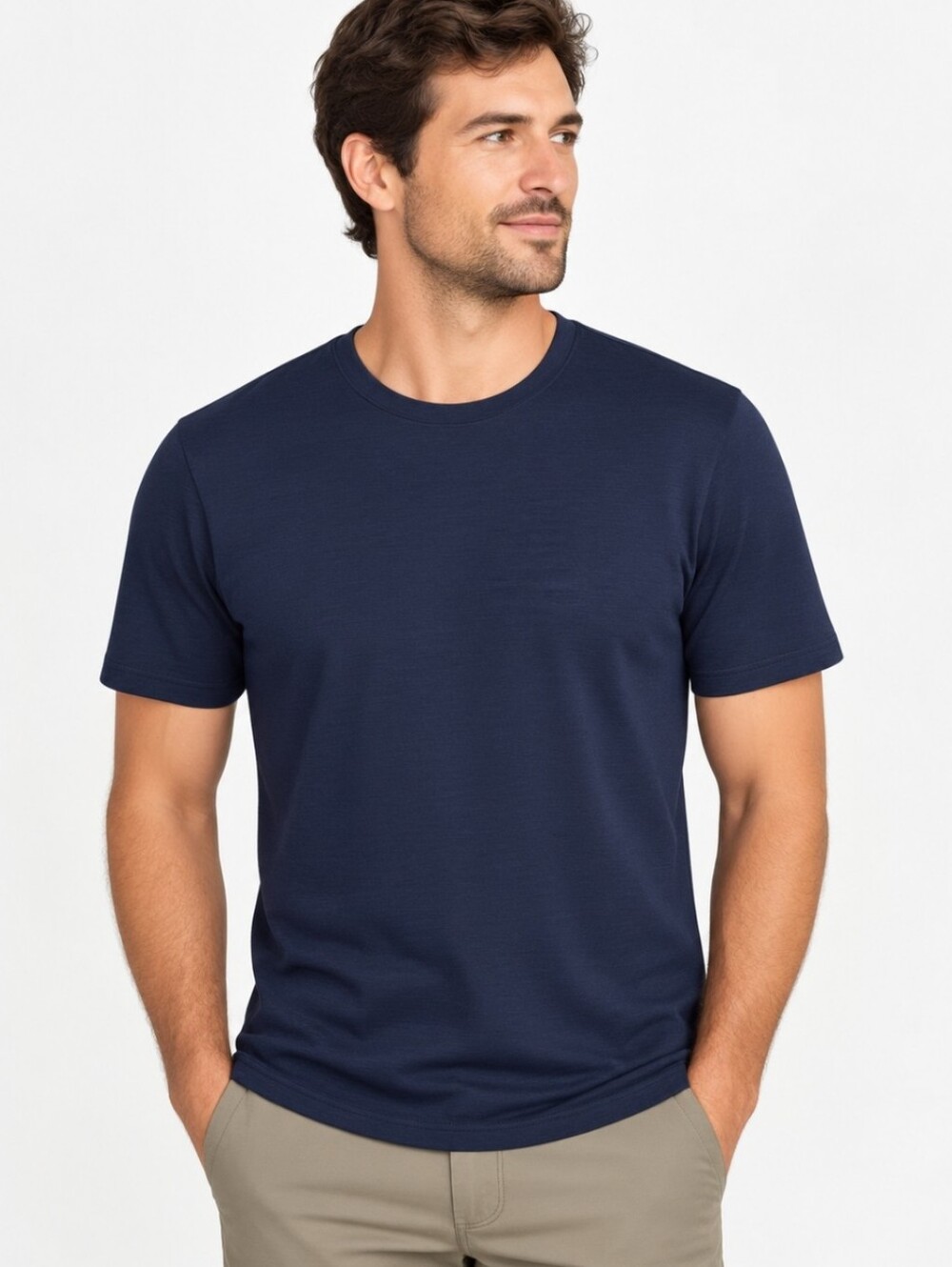 Smartwool Men’s Navy Merino Wool Short Sleeve Crew Neck T-Shirt Size M READ